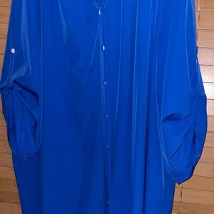 Vibrant Blue Button-Up dress